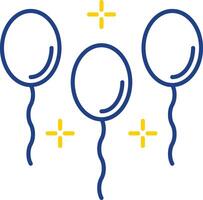 Balloons Line Two Color Icon vector