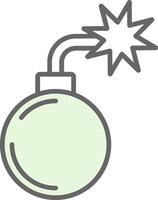 Bomb Fillay Icon vector