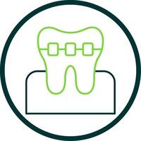 Braces Line Circle Icon vector