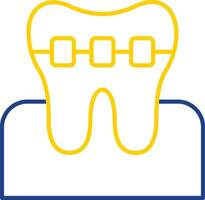 Braces Line Two Color Icon vector