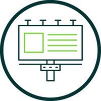 Billboards Line Circle Icon vector