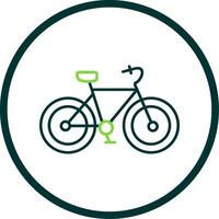 Bicycle Line Circle Icon vector