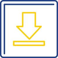 Down Arrow Line Two Color Icon vector