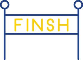 Finish Line Line Two Color Icon vector