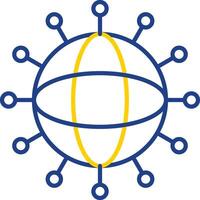 Connected Line Two Color Icon vector