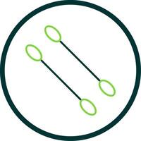 Cotton Swabs Line Circle Icon vector