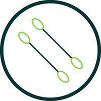 Cotton Swabs Line Circle Icon vector