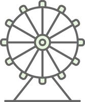 Ferris Wheel Fillay Icon vector