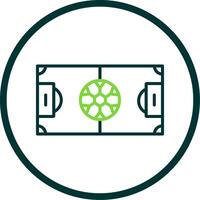 Football Field Line Circle Icon vector