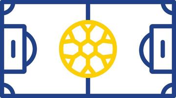 Football Field Line Two Color Icon vector