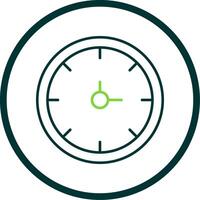 reloj línea circulo icono vector