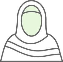 Moslem Woman Fillay Icon vector