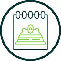Labour Day Line Circle Icon vector