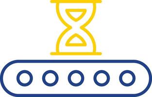 Waiting Line Two Color Icon vector