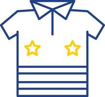 Shirt Line Two Color Icon vector