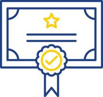 Qualify Line Two Color Icon vector