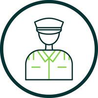 Pilot Line Circle Icon vector