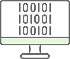 Binary Code Fillay Icon vector