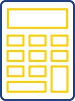 Calculator Line Two Color Icon vector