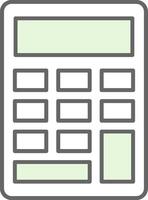 Calculator Fillay Icon vector