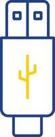 Usb Line Two Color Icon vector