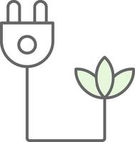 Eco Plug Fillay Icon vector