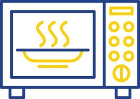 Microwave Line Two Color Icon vector