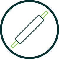 Rolling Pins Line Circle Icon vector