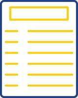 Parchment Line Two Color Icon vector