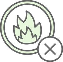 No Fire Fillay Icon vector