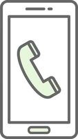 Phone Call Fillay Icon vector