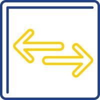 Opposite Arrow Line Two Color Icon vector