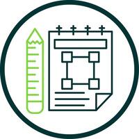 Sketchbook Line Circle Icon vector