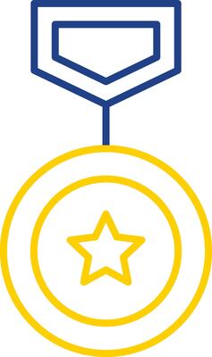 Winning Line Two Color Icon