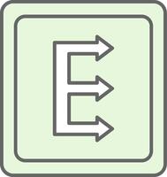 Three Arrows Fillay Icon vector