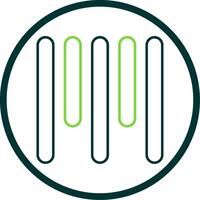Vertical Align Top Line Circle Icon vector