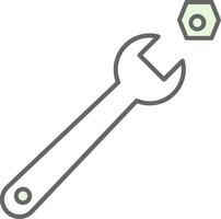 Wrench Fillay Icon vector