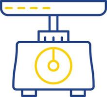 Weighing Scale Line Two Color Icon vector