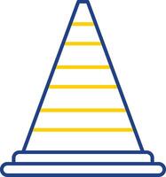 Cone Line Two Color Icon vector