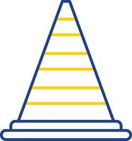 Cone Line Two Color Icon vector