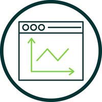 Line Chart Line Circle Icon vector
