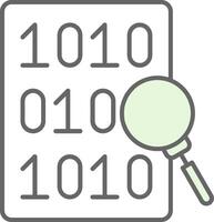 Code Search Fillay Icon vector