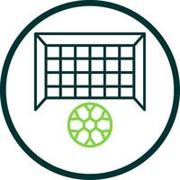 Goal Post Line Circle Icon vector