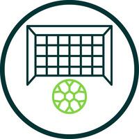 Goal Post Line Circle Icon vector