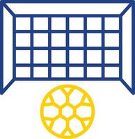 Goal Post Line Two Color Icon vector