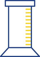 Graduated Cylinder Line Two Color Icon vector