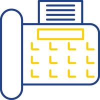 Fax Line Two Color Icon vector