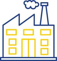 Factory Line Two Color Icon vector