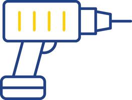 Hammer Drill Line Two Color Icon vector