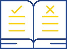 Guidelines Line Two Color Icon vector